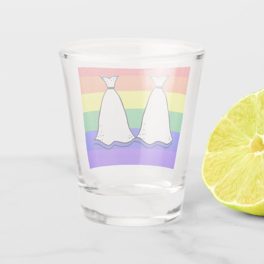 Bride & Bride Schnapsglas (Rückseite)