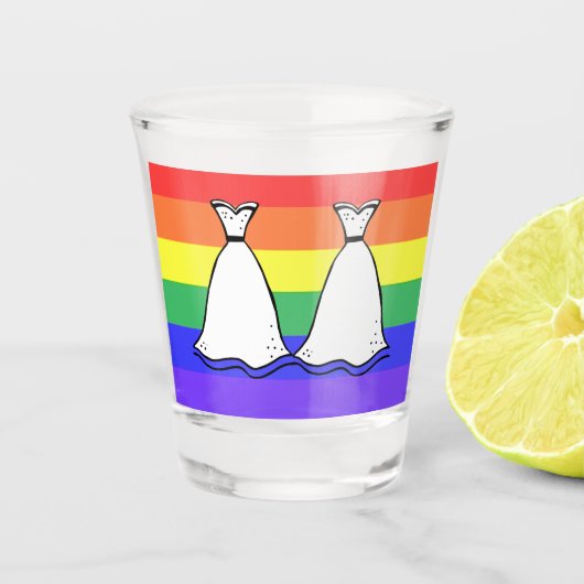 Bride & Bride Schnapsglas (Vorderseite)
