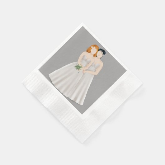 Bride & Bride Serviette (Ecke)