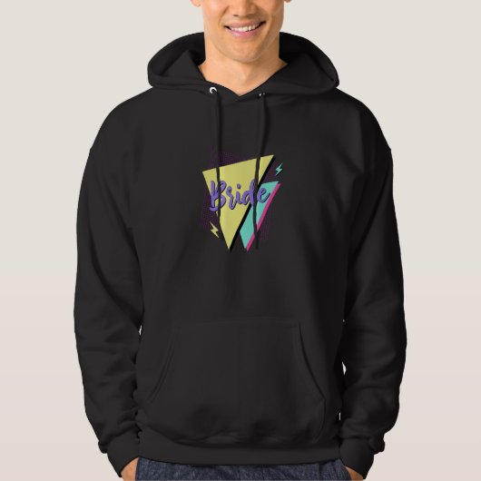 Bride & Bride Squad Retro 90u2019 Bachelorette Pa Hoodie (Vorderseite)