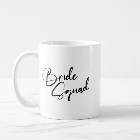 Bride Bridesmaid Bride Squad Junggeselinnen-Abschi Kaffeetasse (Links)