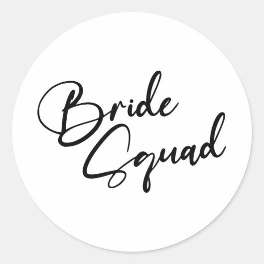 Bride Bridesmaid Bride Squad Junggeselinnen-Abschi Runder Aufkleber (Vorderseite)