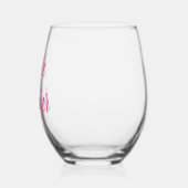 Bride Bridesmaid Pink Wedding Weinglas Ohne Stiel (Links)
