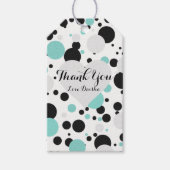 BRIDE & Bridesmaids Aquamarin Polka Dots Tiara Par Geschenkanhänger (Vorderseite)