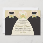 Bride & Bridesmaids Brautparty Invite (Gold) Einladung (Vorderseite)