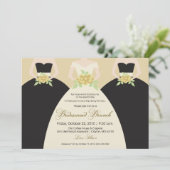 Bride & Bridesmaids Brautparty Invite (Gold) Einladung (Stehend Vorderseite)