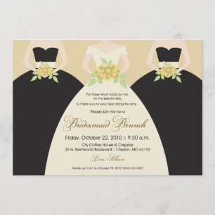 Bride & Bridesmaids Brautparty Invite (Gold) Einladung