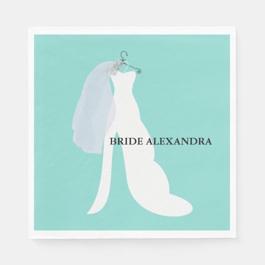 Bride & Bridesmaids Brautparty Tiara Party Serviette (Vorderseite)
