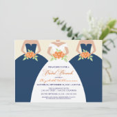 Bride & Bridesmaids Bridal Brunch Einladung (Marin (Stehend Vorderseite)