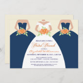 Bride & Bridesmaids Bridal Brunch Einladung (Marin (Vorne/Hinten)
