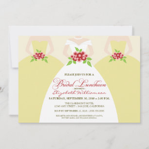 Bride & Bridesmaids Bridal Luncheon Invite (Elfenb Einladung