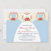 Bride & Bridesmaids' Brunch Invite (Himmelblau) Einladung (Vorderseite)