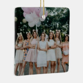 Bride & Bridesmaids Foto Wedding Day Keepake Keramikornament (Rechts)