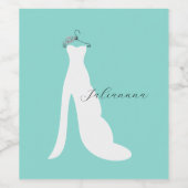 BRIDE & Bridesmaids Hier kommt das Party der Braut Weinetikett (Einzelnes Label)