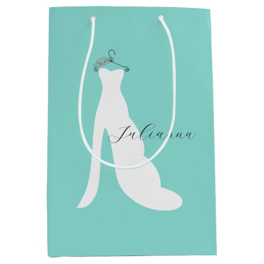 Bride & Bridesmaids kommen hier zum Bride-Party Mittlere Geschenktüte (Vorderseite)