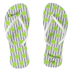 BRIDE & Bridesmaids Limes & Fiesta Shower Party Badesandalen