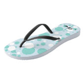 BRIDE & Bridesmaids Polka Dots Shower Brautparty Badesandalen (Schrägansicht)