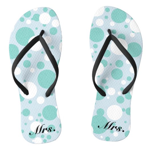 BRIDE & Bridesmaids Polka Dots Shower Brautparty Badesandalen (Fußbett)
