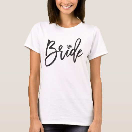 Bride Brush Diamond Brautparty Wedding T - Shirt (Vorderseite)