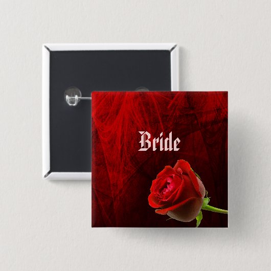 Bride Button für die gotische Rose (Vorne & Hinten)