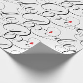 Bride Calligrafy Extravagant Script Letters Herz Geschenkpapier (Ecke)