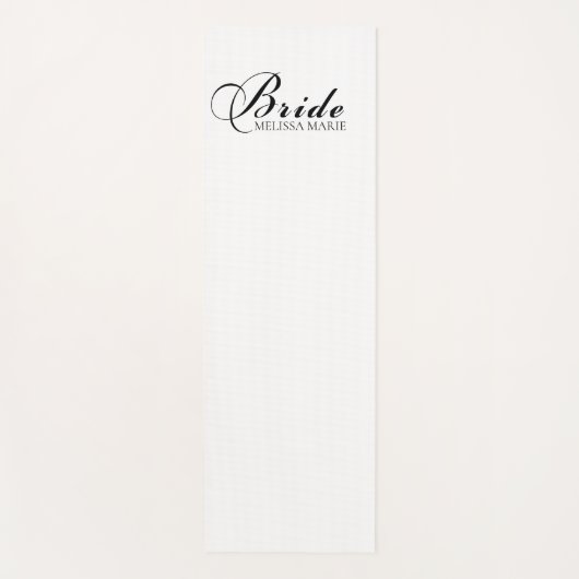 Bride Calligraphy Script Yogamatte (Vorderseite)