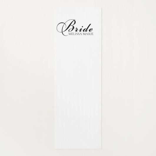 Bride Calligraphy Script Yogamatte (Rückseite)