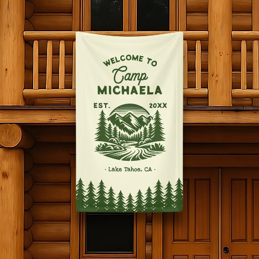 Bride Camp Bachelorette Empfang Banner