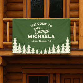 Bride Camp Bachelorette Empfang Banner