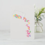 BRIDE Candy Hearts I Liebe You Celebration Party Einladung (Stehend Vorderseite)