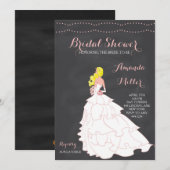 Bride Chalkboard Bridal Dusche Einladungen (Vorne/Hinten)