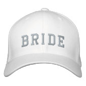 Bride | Champagne Gold Bachelorette Moderne Bestickte Baseballkappe (Vorderseite)