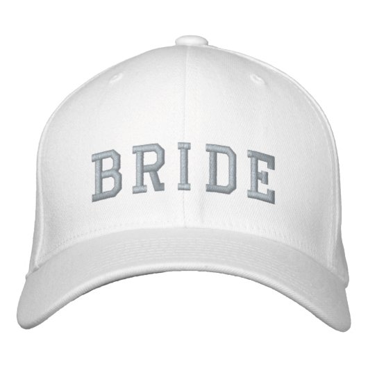 Bride | Champagne Gold Bachelorette Moderne Bestickte Baseballkappe (Vorderseite)