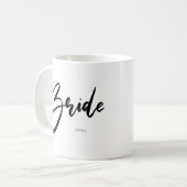 Bride Chic Black Typografie Kaffeetasse (Vorderseite Links)