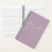 Bride Chic Minimalistisch Lilac Personalisiert Notizblock (Innen)