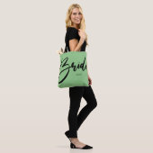 Bride Chic Mint Green Calligraphy Custom Tasche (Am Model)