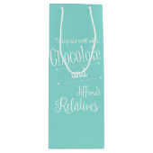 Bride Chocolate & Wine Degustation Party Geschenktüte Für Weinflaschen (Vorderseite)