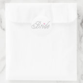 Bride Classy Grays Runder Aufkleber (Tasche)