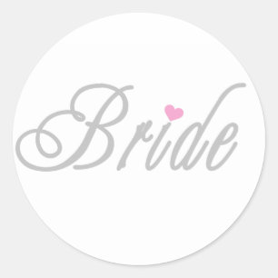 Bride Classy Grays Runder Aufkleber