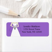 Bride Clipart Wedding Rücksendeadressen-Aufklebers (Insitu)
