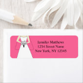 Bride Clipart Wedding Rücksendeadressen-Aufklebers (Insitu)