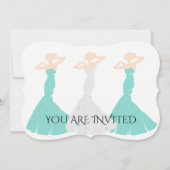 BRIDE CO Aquamarin Blue Be My Bridesmaid Party Einladung (Vorderseite)