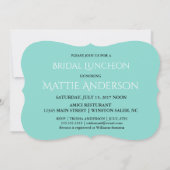 BRIDE CO Aquamarin Blue Be My Bridesmaid Party Einladung (Rückseite)