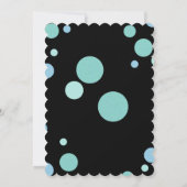 BRIDE & CO Aquamarin Blue Black Polka Dot Party Du Einladung (Rückseite)
