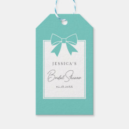 Bride & Co. Aquamarin Blue Bow Brautparty Danke Geschenkanhänger