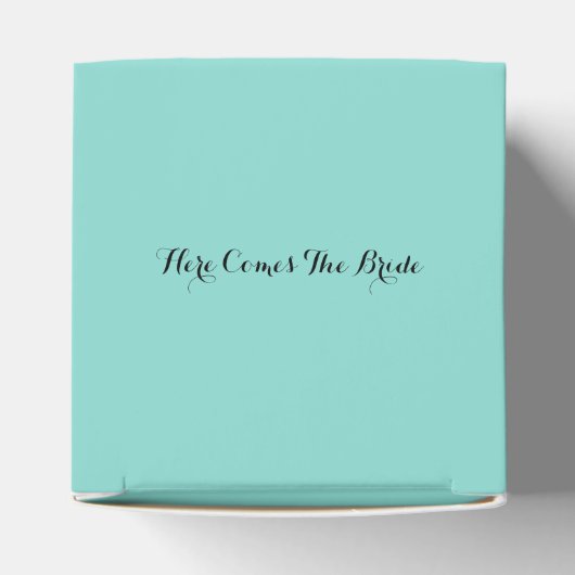 BRIDE & CO Aquamarin Blue Hier kommt das Bride-Par Geschenkschachtel (Oben)