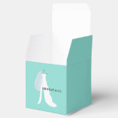 BRIDE & CO Aquamarin Blue Hier kommt das Bride-Par Geschenkschachtel (Geöffnet)