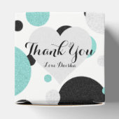 Bride Co Aquamarin Blue Polka Dot Dusche Party Geschenkschachtel (Oben)