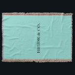 BRIDE CO Aquamarin Blue Wedding Brautparty Room De Decke<br><div class="desc">Dieser Wurfdecke macht den perfekten Akzent auf Ihre Zuhause und wird für die nächsten Jahre ein echter Sake sein.  Nur eine andere Möglichkeit,  Ihr Party ganz besonders zu machen,  alle Teil der BRIDE & CO. Sammlung.</div>