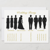 BRIDE CO Black & Gold Polka Dot Wedding Party Einladung (Rückseite)